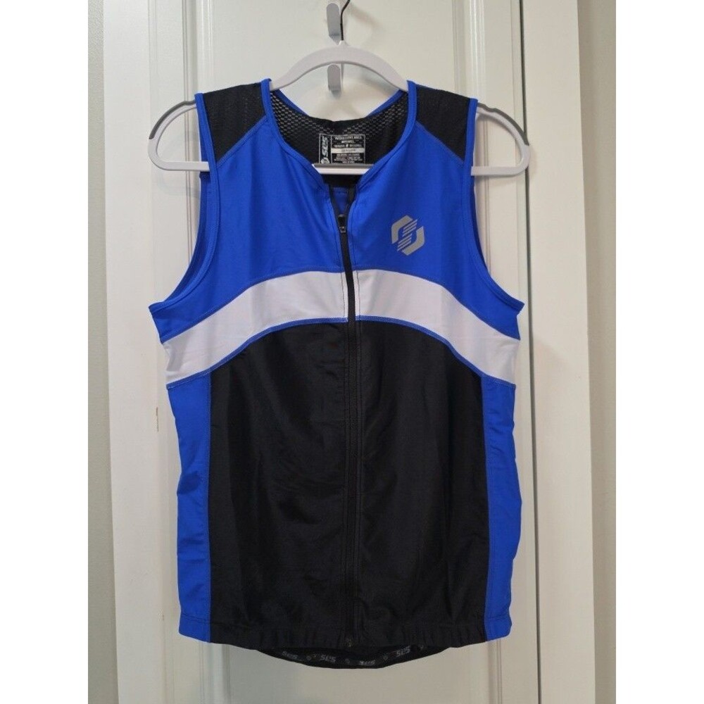 SLS3 Men's Sleeveless Triathlon Top - Pro Premium FX, 3 Pocket Tri Shirt Large